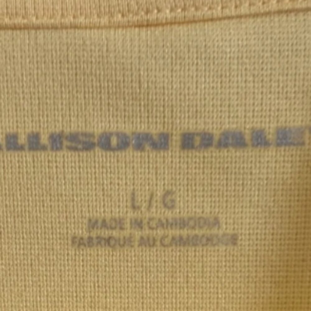Allison Daley Womens Size L 3/4 Sleeve Yellow Knit Jacket Pockets NWT - Picture 3 of 6
